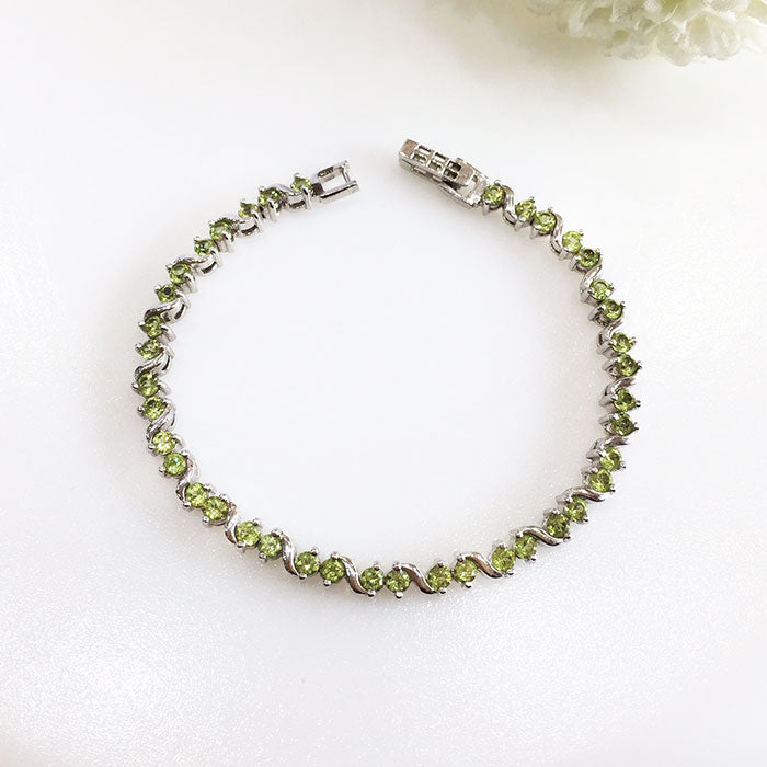 Swirl Peridot Bracelet