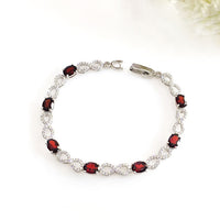 Infinity Garnet Bracelet