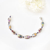 Multi Gemstone Bracelet - London Topaz, Smoky Topaz, Peridot, Garnet, Citrine, Topaz, Amethyst