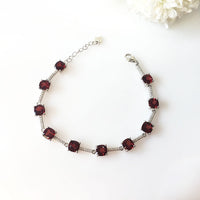 Lucent Garnet Bracelet