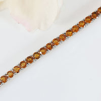 Citrus Sparkle Bracelet in real natural original Citrine  in 925 silver for birthstone