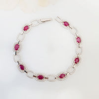 Jewel of Rose Bracelet made  in real natural original Emerald in 925 silver for birthstone, party, or casual wear. lightweight, delicate, dainty designer jewellery.