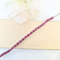 Passions Embrace Bracelet in real natural original Ruby in 925 silver for birthstone