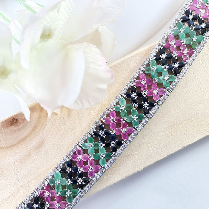 Radiant Jewel Bracelet in real natural original Emerald