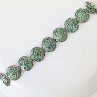 Royal Green Gem Bracelet in real natural original Emerald 925 silver for birthstone
