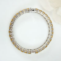 Lustrous Citrine Treasure Bangle in original and authentic citrine in 925 silver for birthstone