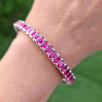 Ruby Reverie Bangle in real natural original Ruby 925 silver for birthstone