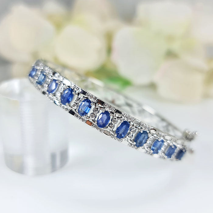 Moonlit Majesty Bracelet in real natural original Topaz 925 silver for birthstone