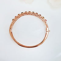 Citrine & Sapphire high-quality silver with rose gold plating for birthstone