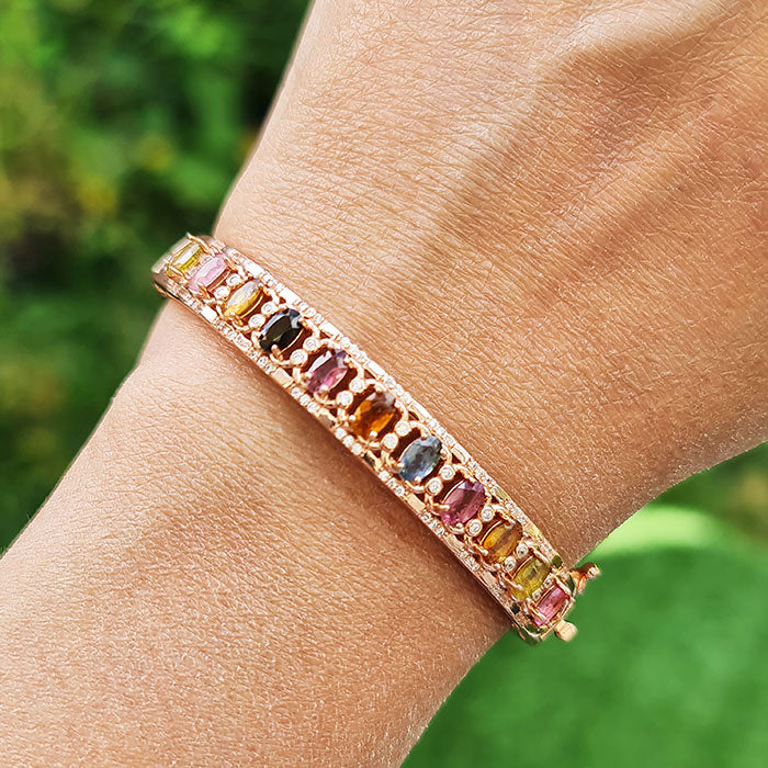 Stack Multi Gemstone Bracelet are made of original and authentic Tourmaline