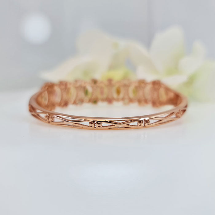Topaz & Citrine are high-quality silver with rose gold plating for birthstone