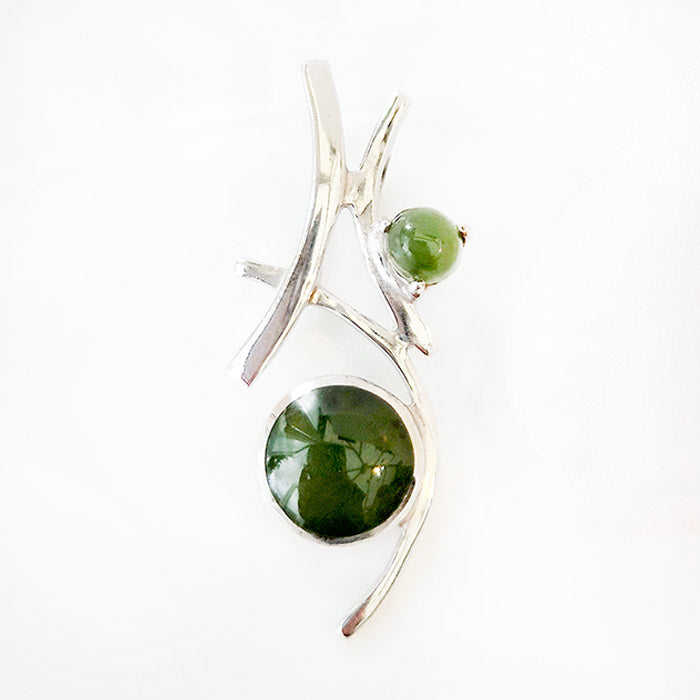 Prehnite Pendant made in 925 Silver by Nafisa Designs. Manchester UK. Free Global Shipping!
