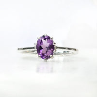 Purple Passion in Amethyst in real natural original Amethyst in 925 silver for birthstone, party, or casual wear. light weight, delicate, dainty designer jewellery