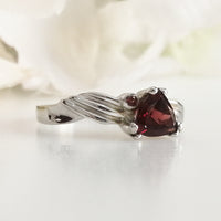 Trilateral Garnet Ring