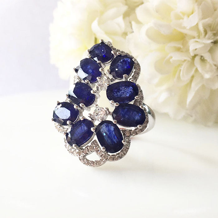 Swank Blue Sapphire Ring