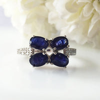 Rhythmic Blue Sapphire Ring