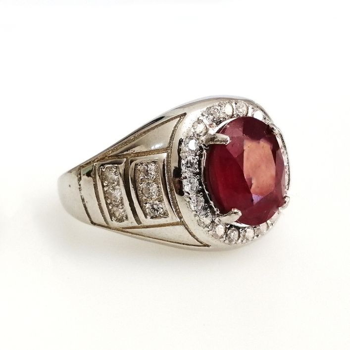 Vivid Ruby Men Ring