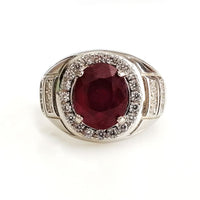Vivid Ruby Men Ring