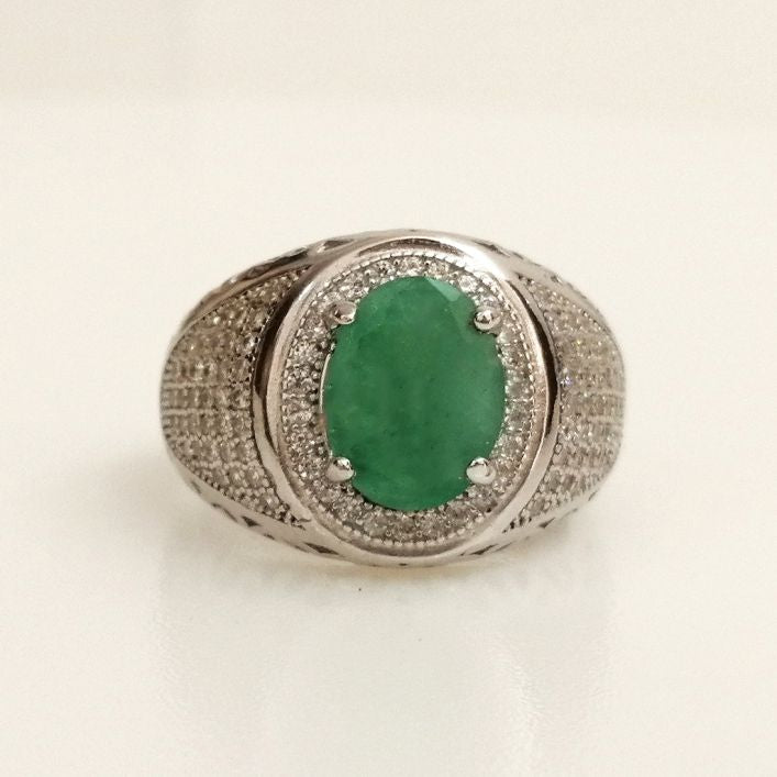 Regal Emerald Men Ring
