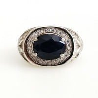 Suave Blue Sapphire Men Ring