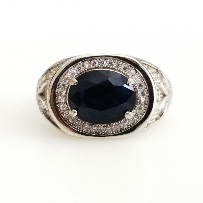 Suave Blue Sapphire Men Ring