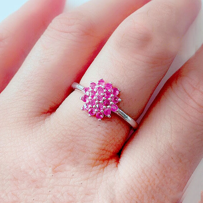 Cluster Ruby Ring