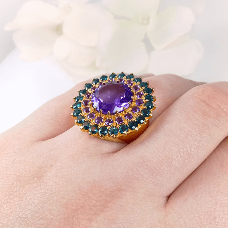 Side view of the Floral Radiance Ring