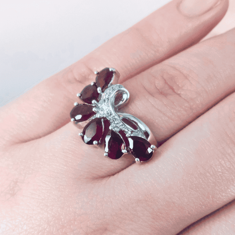 Side view of the Crimson Horizon Ring