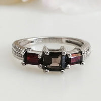 Fascination Ring - Smoky Topaz & Garnet