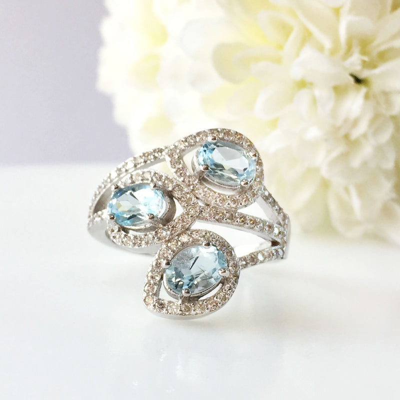 Trio Topaz Ring