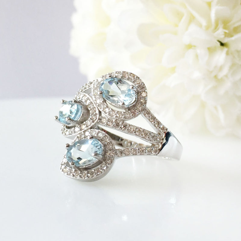 Trio Topaz Ring