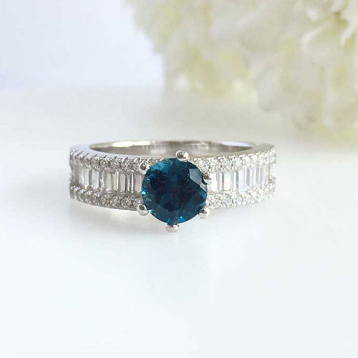 Empress London Blue topaz Ring