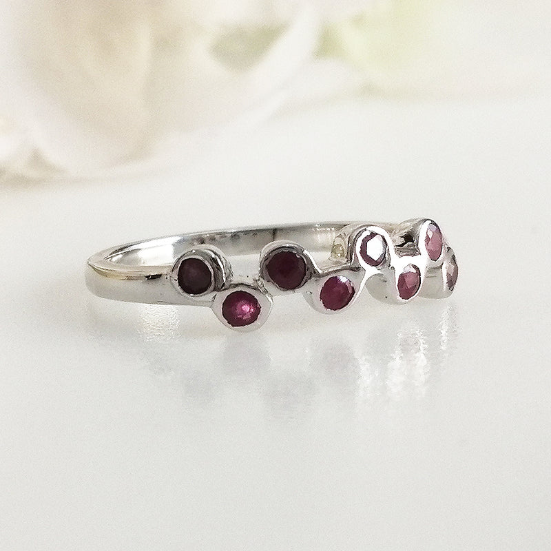 Ripple Ruby Ring