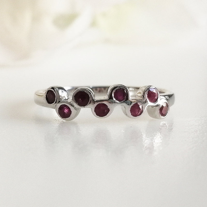 Ripple Ruby Ring