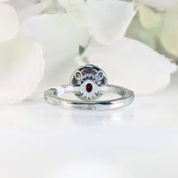 vibrant blood-red garnet gem