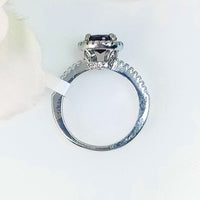 Side profile of the Scarlet Passion Deep Red Ring in sterling silver