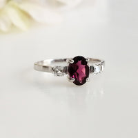 Dainty Rhodolite Ring