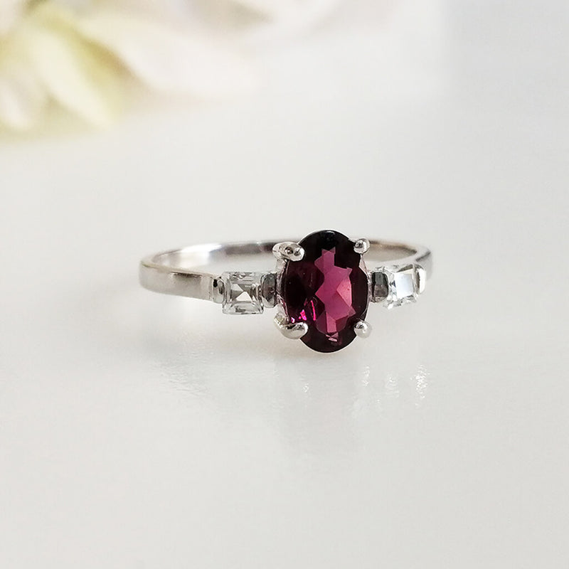 Dainty Rhodolite Ring