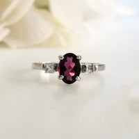 Dainty Rhodolite Ring
