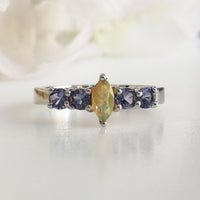 Tanzanite & Opal Ring