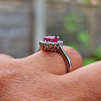 Princess Ruby Ring in authentic and original Ruby in high quality silver for birthstone