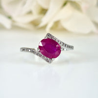 Infinite Passion Ring in original and authentic Ruby in 925 silver for birthstone, party, or casual wear. lightweight, delicate, dainty designer jewelry