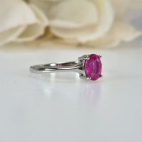 Ruby Royale Ring in real natural original Ruby in 925 silver for birthstone