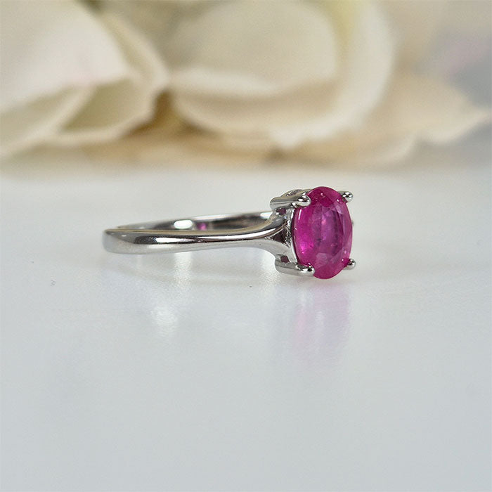 Ruby Royale Ring in real natural original Ruby in 925 silver for birthstone