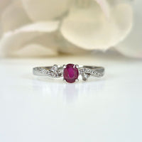 Velvet Ruby Ring in real natural original Ruby in 925 silver for birthstone, party, or casual wear. lightweight, delicate, dainty designer jewelry