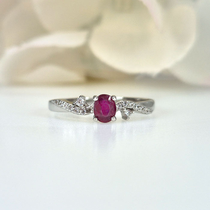 Velvet Ruby Ring in real natural original Ruby in 925 silver for birthstone, party, or casual wear. lightweight, delicate, dainty designer jewelry