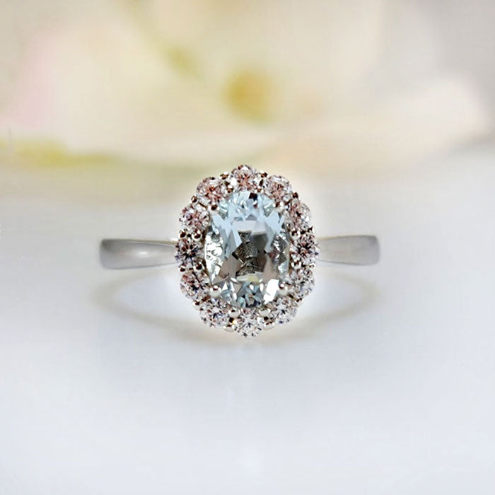 Timeless Aquamarine Ring in original and authentic Aquamarine in 925 silver for birthstone, party, or casual wear. lightweight, delicate, dainty designer jewelry
