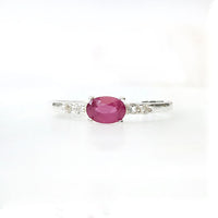 Gem of Passion Ring in real natural original  ruby flanked by diamonds on the sides in 925 silver for birthstone, party, or casual wear. light weight, delicate, dainty designer jewellery
