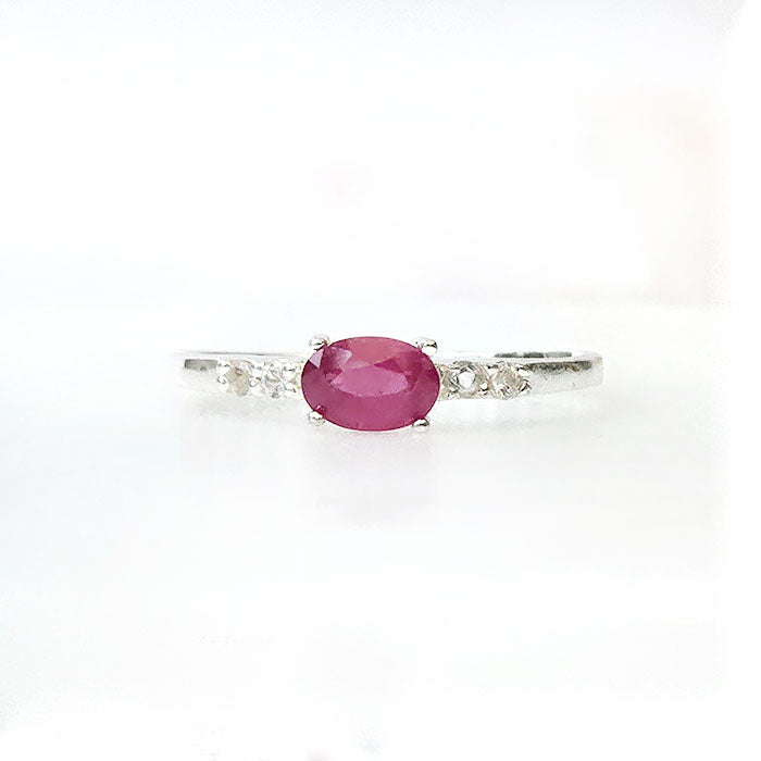 Gem of Passion Ring in real natural original  ruby flanked by diamonds on the sides in 925 silver for birthstone, party, or casual wear. light weight, delicate, dainty designer jewellery

