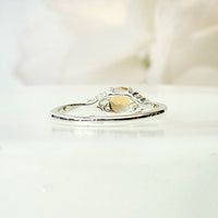 Celestial Spark Ring in real natural original Citrine in 925 silver for birthstone